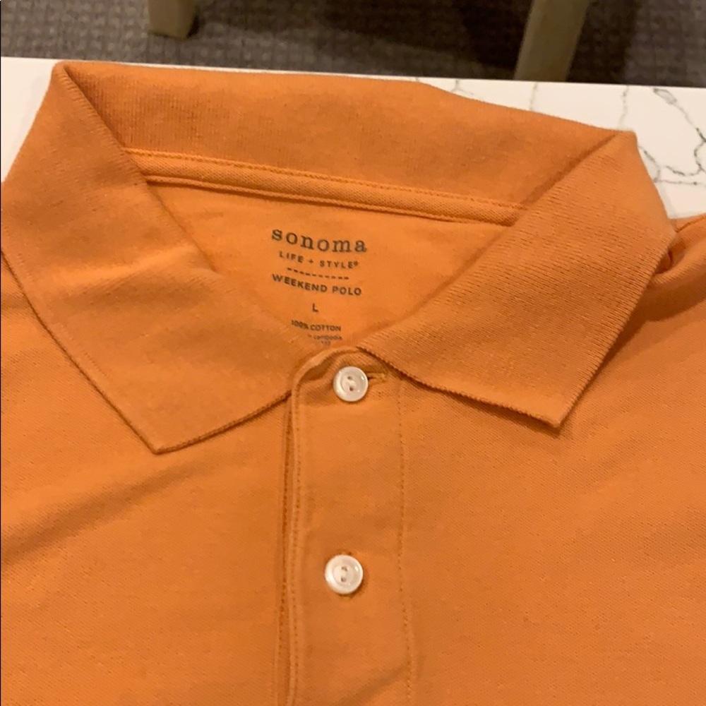 Sonoma orange short sleeve polo 100 💯% Cotton